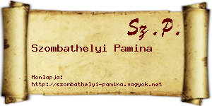 Szombathelyi Pamina névjegykártya
